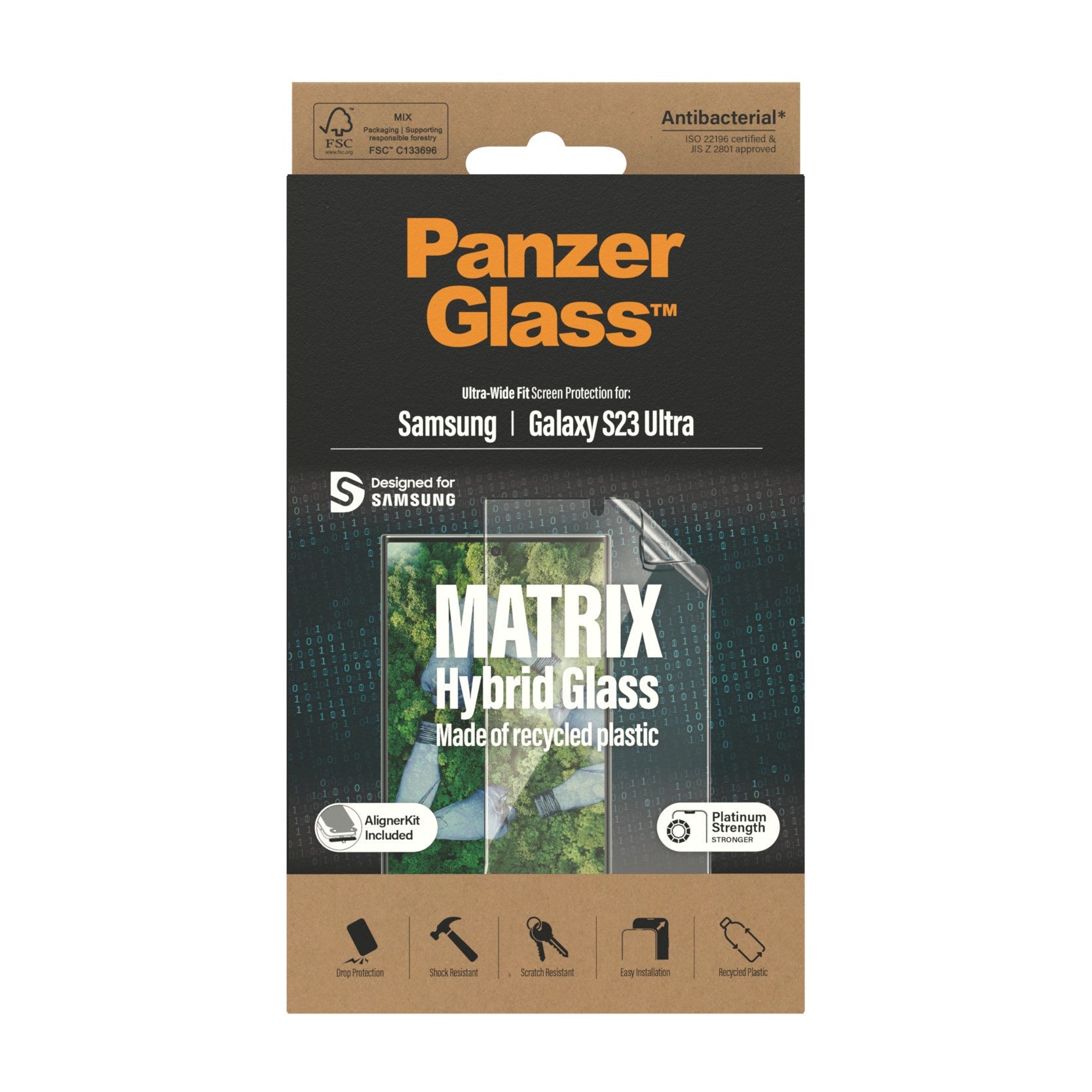 PanzerGlass® ECO MATRIX Skærmbeskyttelse Samsung Galaxy S23 Ultra | Ultra-Wide Fit m. AlignerKit